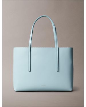 Calvin Klein Foil Logo Small Tote Bag - Blue