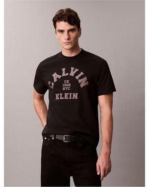 Calvin Klein Calvin Klein Varsity Logo Graphic Relaxed T-Shirt - Black