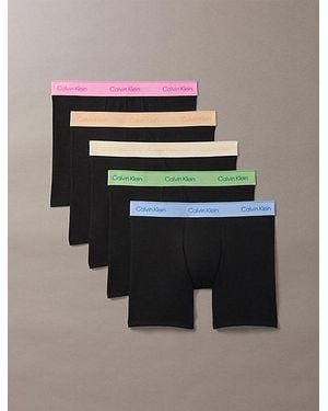 Calvin Klein 5 Pack Boxer Briefs - Blue