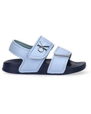 Calvin Klein Sandalias para niños y bebés con velcro - Blanco