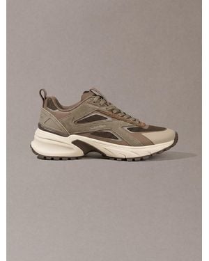 Calvin Klein Knit Mesh Runner Trainers - Grey