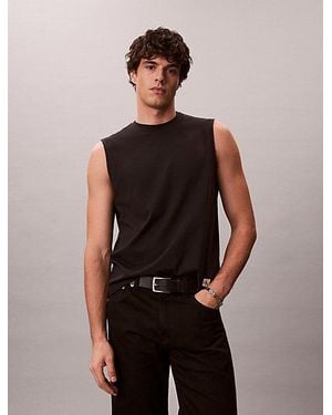Calvin Klein Jeans Cotton Muscle Tank Top - Black