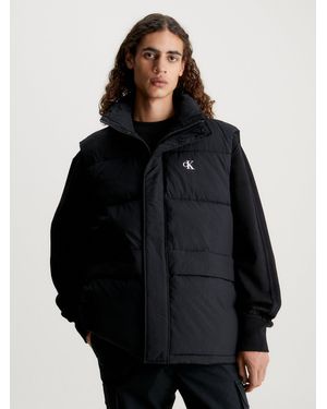 Veste Sans Manches Matelassee Calvin Klein pour homme en coloris Noir Lyst