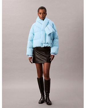 Calvin Klein Kort Donzen Pufferjack - Blauw