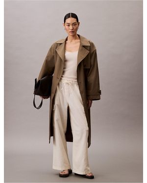 Calvin Klein Calvin Klein Linen Blend Cargo Pants - Natural