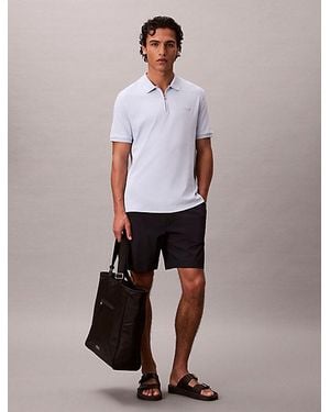 Calvin Klein Slim Zip Neck Polo Shirt - Multicolour