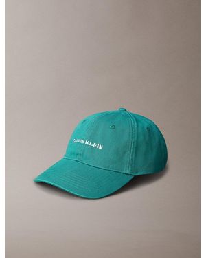 Calvin Klein Berretto Con Logo Grafico Ricamato - Blu