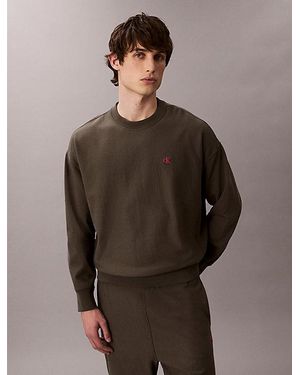 Calvin Klein Jeans Relaxed Monogram Sweatshirt - Brown