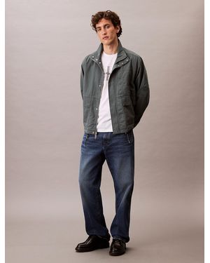 Calvin Klein Cotton Linen Canvas Jacket - Blue