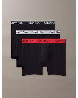 Calvin Klein 3 Pack Boxer Briefs Microfibre Stretch - Blue
