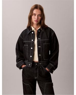 Calvin Klein Denim Workwear Jacket - Black