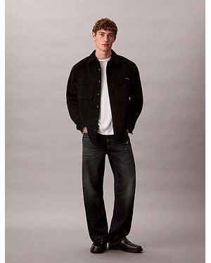 Calvin Klein Jeans Corduroy Relaxed Button Up Shirt - Black