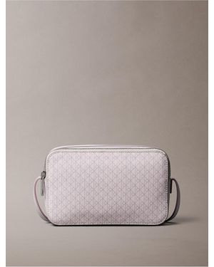 Calvin Klein Allover Emblem Logo Camera Bag - Pink