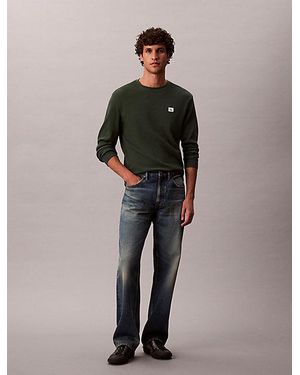 Calvin Klein Jeans Long Sleeve Waffle T-Shirt - Multicolour