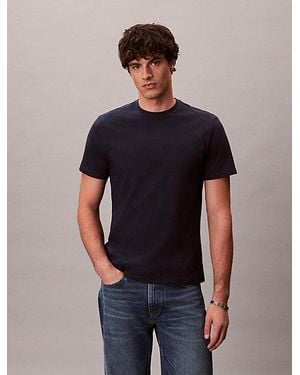 Calvin Klein Pack de 2 camisetas con monograma - Azul