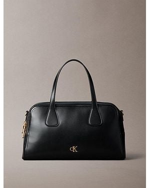 Calvin Klein Monogram Hardware Bowling Bag - Grey