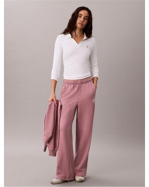 Calvin Klein Calvin Klein Woven Monologo Terry Sweatpants - Pink