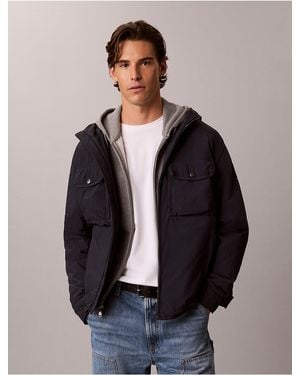 Calvin Klein Jeans Crinkle Nylon Puffer Jacket - Black