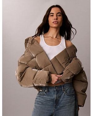 Calvin Klein Sport Relaxed Puffer Jacket - Brown
