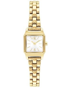 Calvin Klein Square Monogram Bracelet Watch - Metallic