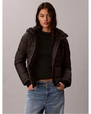 Calvin Klein Slim Stretch Puffer Jacket - Black