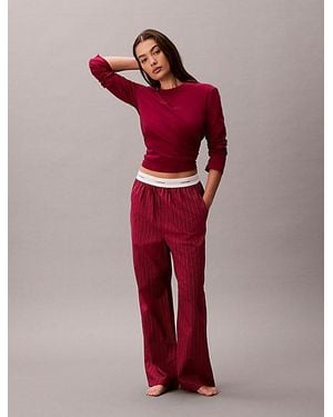 Calvin Klein Trousers Pyjama Set - Red