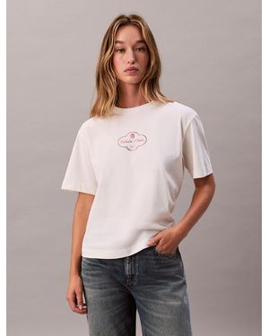 Calvin Klein Cocktail Logo Graphic Boxy T-Shirt - Multicolour