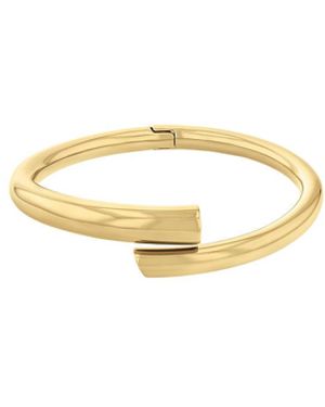 Calvin Klein Plated Steel Spiral Bangle - White