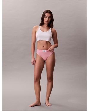 Calvin Klein Heritage Classic Cotton Stretch Thong - Pink