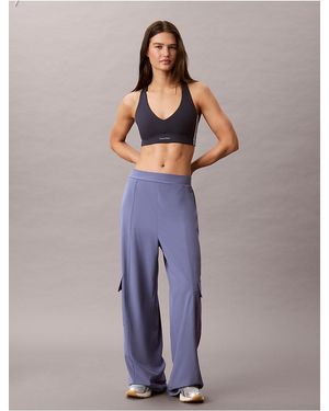 Calvin Klein Calvin Klein Commuter Wide Leg Cargo Pants - Purple