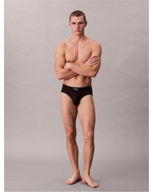 Calvin Klein Graphic Monogram Microfiber Stretch Hip Brief - Pink