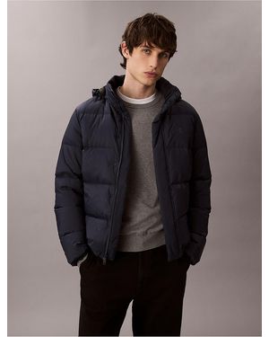 Calvin Klein Calvin Klein Heavyweight Down Detachable Hood Puffer Jacket - Gray