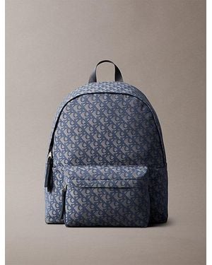 Calvin Klein Rugzak Van Jacquard Met Logo - Blauw