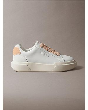 Calvin Klein Leather Durable Traction Chunky Trainers - Metallic