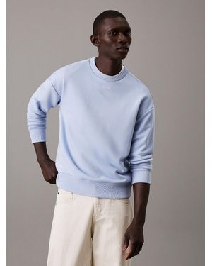 Calvin Klein Relaxed Modal Terry Sweatshirt - Blue