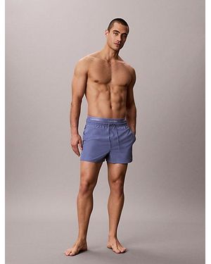 Calvin Klein Short Drawstring Swim Shorts Ck Essentials - Blue