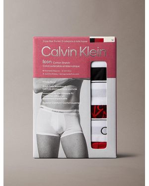 Calvin Klein 3 Pack Low Rise Trunks - Pink