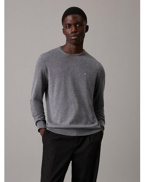 Calvin Klein Cotton Silk Jumper - Grey