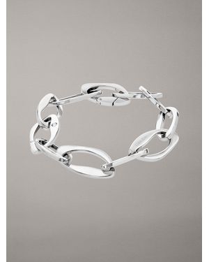 Calvin Klein Organic Shape Chain Bracelet - Grey
