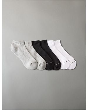 Calvin Klein Classic 6-Pack No Show Socks - Gray