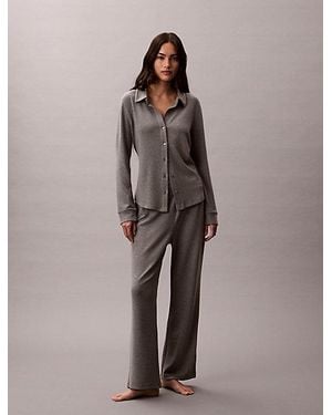 Calvin Klein Geborstelde Gebreide Loungebroek - Bruin