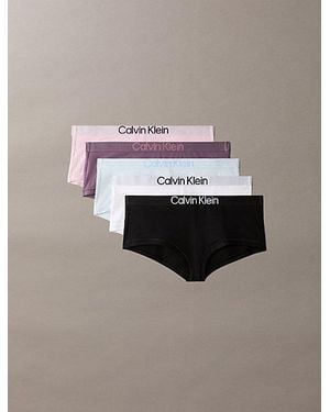 Calvin Klein 5 Pack Boy Shorts Extra Soft Cotton Stretch - Multicolour