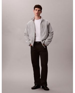 Calvin Klein Reversible Sherpa Fleece Zip Up Jacket - Grey