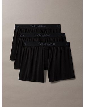 Calvin Klein 3Er-Pack Slim Fit Boxershorts - Schwarz