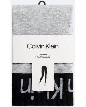 Calvin Klein Legging Met Tailleband Met Logo - Wit