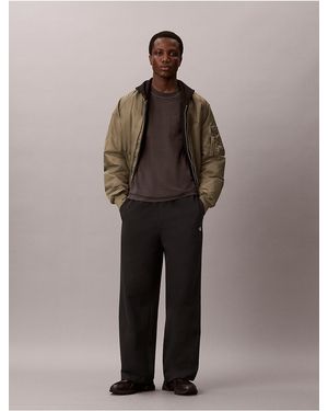 Calvin Klein Calvin Klein Premium Terry Wide Leg Pants - Brown