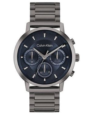 Calvin Klein Multifunctioneel Horloge Van Grijs Staal