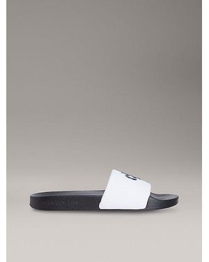 Calvin Klein Sliders Met Logo - Metallic