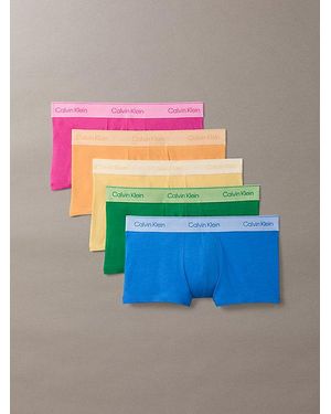 Calvin Klein 5 Pack Low Rise Trunks - Blue