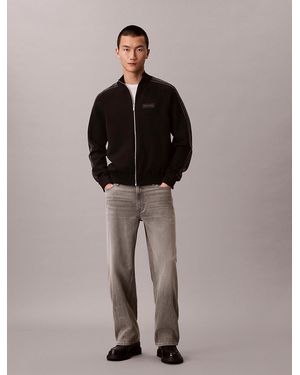Calvin Klein Tech Knit Full Zip Track Jacket - Brown